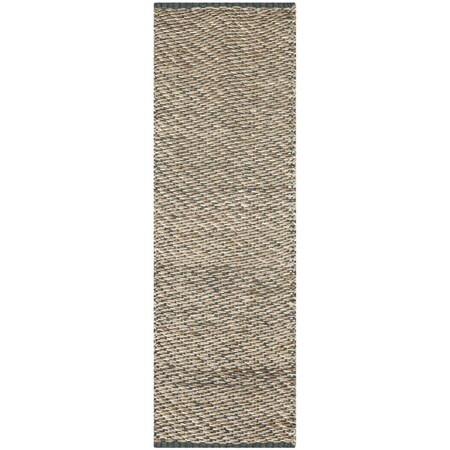 Safavieh Natural Fiber Hand Woven Runner Area Rug Blue & Natural - 2 ft.-6 in. x 12 ft. NF454A-212
